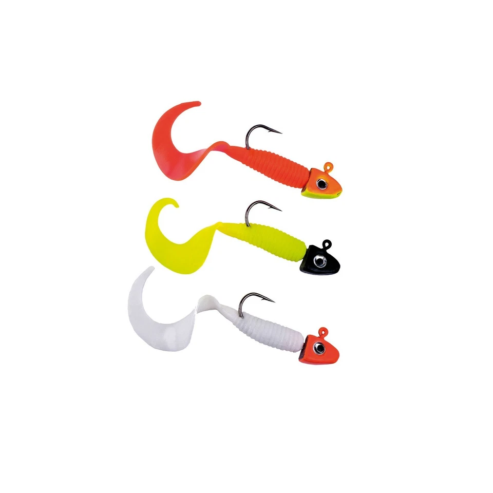 Behr Trendex Mini Twister Set. 3 Stück. 4cm Forelle Barsch Angelset - Bild 1 von 1