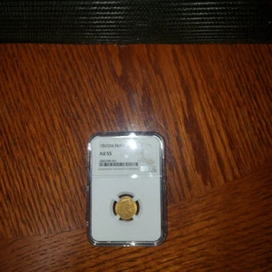 1865 BB France 5 Francs NGC AU 55 Gold  Napoleon III - Picture 1 of 2