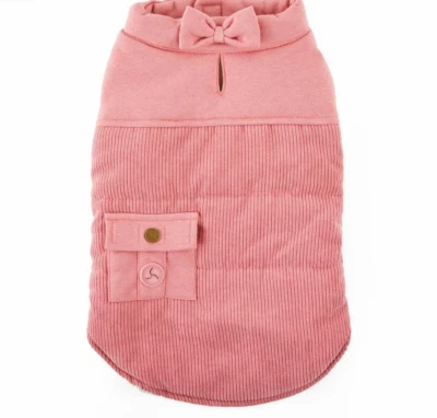 YOULY The Trailblazer Pink Corduroy Dog Vest, XX-Large - Image 1 of 4