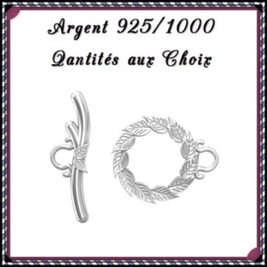 Fermoirs T . Feuille 23x18x14mm, en Argent 925/1000 . Réf: 19272 - Foto 1 di 1