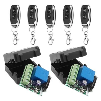 433 MHz Drahtloser Fernbedienungsschalter DC 12 V 1CH RF-Relais-Empfängermodul - Bild 1 von 4