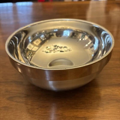 Double Layer Rice Bowl Stainless Steel Bowl Metal Heat Insulated 7” Soup Bowl - Image 1 of 4
