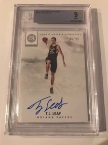 T.J. LEAF PANINI ENCASED 2017-18 NOTABLE SIGNATURES /99 AUTO BGS 9.0 PACERS RC - Picture 1 of 2