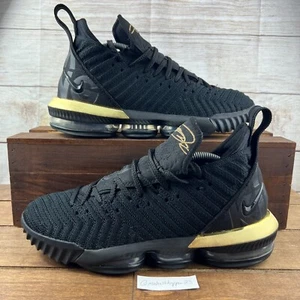 Nike LeBron 16 XVI ‘I'M KING’ 2018 Black Metallic Gold BQ5969-007 Men Size 9.5 - Picture 1 of 10