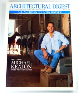 MICHAEL KEATON 1997 ARCHITECTURAL DIGEST JUNE VTG ADVERTISING CONDE NAST RANCH - Foto 1 di 4