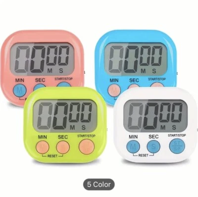 LCD Digital Kitchen Cooking Timer Count Down Up Clock Loud s Magnetic Alarm S0X6 - Image 1 of 4