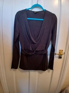 Sandwich Long Sleeve Top Charcoal Size M Bust 36" / 92 cm - Picture 1 of 6