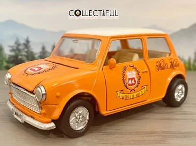 WELLY - #9045 - MINI COOPER - ORNAGE & WHITE - WORLD #1- DIECAST MODEL 1:36 🔥 - Image 1 of 4