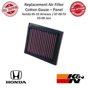 K&N Washable Replacement Air Filter Cotton Gauze For Honda Fit / Jazz / Airwave - Picture 1 of 12