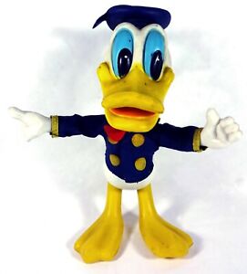 1950's Walt Disney Productions 8"t Donald Duck Figurine With Blue Cloth Jacket