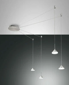 Fabas Luce LED Sospensione Lampada Isabella 3410-49-212 Argento Dimmerabile - Foto 1 di 4