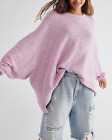 FREE PEOPLE CARE FP LILAC LONG SLEEVE COME AGAIN OVERSIZED TEE Sz S