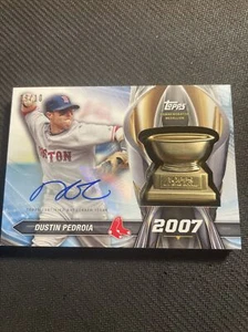 2018 Topps Dustin Pedroia Rookie Tasse Größen Medaillon Gold Auto / 10 Sp RC - Bild 1 von 2