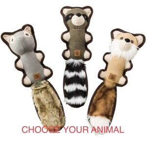 SPOT Dura-Fused HEMP FRIENDS Dog Toy Durable SQUEAKS 18" Fur Tail Chew Fetch