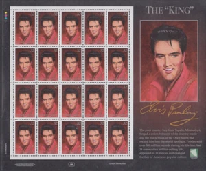 MARSHALL ISLANDS Sc #608.1 CPL MNH SHEET of 20 ELVIS PRESLEY STAMPS - Picture 1 of 1