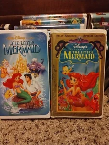 Little Mermaid 2 VHS tape lot Black Diamond Banned cover and Masterpiece Edition - Picture 1 of 3