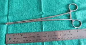 V. Mueller GL650 GL-650 Foerster Sponge Forceps 9-3/4” Straight Serrated Germany - Picture 1 of 8