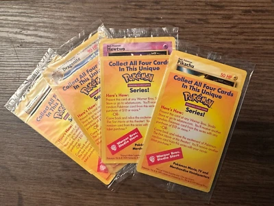 Pokemon Sealed MOVIE Promo Cards Dragonite Electabuzz Mewtwo Pikachu - Image 1 of 4