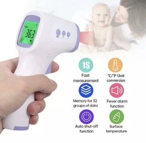 Infrared Non Contact Thermometer Forehead Temperature Gun Digital IR Temp Meter - Picture 1 of 6