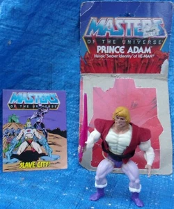 MOTU 1984 Prince Adam Complete + Comic & Cardback Mattel Masters Of The Universe - Picture 1 of 11