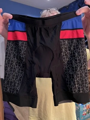 TYR Mujer Acolchado Bicicleta Corta 9" - Negro Talla Mediana Nylon/Spandex Foto 1 de 3