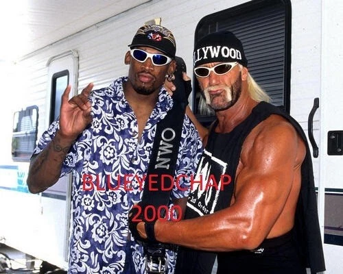 FOTO DE LUCHA LIBRE DE 8 X 10 DE HULK HOGAN Y DENNIS RODMAN WWF WCW Foto 1 de 1