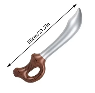 Espada pirata inflable de 55 cm juguete disfraz accesorio divertido Reino Unido Foto 1 de 4