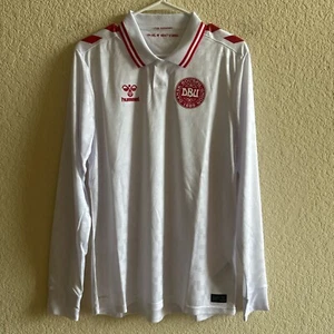 2024-25 Denmark Away Long Sleeve Hummel Small - Picture 1 of 4