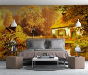 3D Sunset Forest ZHU9103 Wallpaper Wall Mural Removable Self-adhesive Zoe - Picture 1 of 5