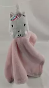 Manta de seguridad Chick Pea Unicornio Lovey plana de felpa rosa bebé niña caballo mágico - Imagen 1 de 5