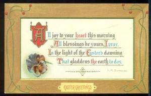 THE LIGHT OF THE EASTERS DAWNING Vintage 1911 Postcard - Picture 1 of 1