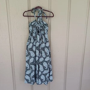 J Crew Collection Halter Cutout Dress Size 00 Preppy In Ratti Pacific Paisley - Picture 1 of 14