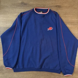 Buffalo Bills Mafia XL Puma Puffed Logo Stitched Sweater Vintage - Picture 1 of 7
