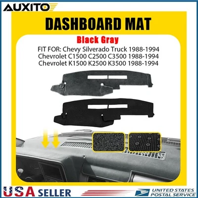 Cubierta de tablero gris negro para Chevrolet C1500 C2500 C3500 1988-1994 Foto 1 de 4