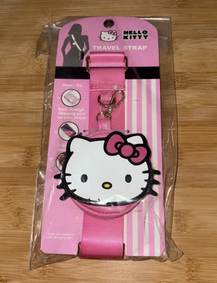 Sanrio HELLO KITTY Bioworld Correa de Viaje Rosa Cara Teléfono Accesorio Nuevo Sellado Foto 1 de 4