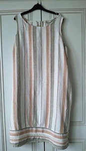 Linen Viscose Dress Size 16. Excellent Condition - Picture 1 of 8