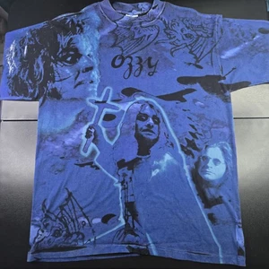 Camiseta de Colección Años 90 Ozzy Osbourne Azul Banda AOP, Talla XL 24x31", Puntada Única, Rara - Imagen 1 de 18