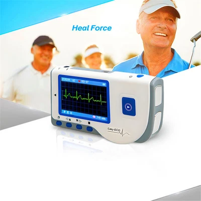 Monitor cardíaco PC-80B Heal Force portátil color ECG ECG medición continua USB Foto 1 de 4