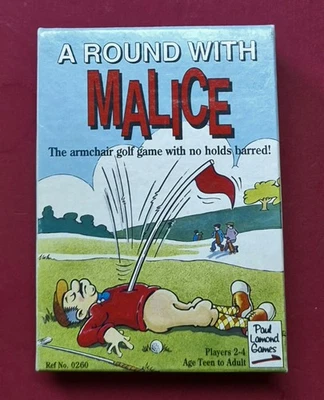 A ROUND WITH MALICE Armchair Golf Game Paul Lamond Retro Tiddly Winks/Trivia - Image 1 of 2
