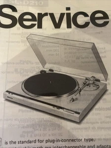 SL-D210 Turntable Record Player - Service Manual - Technics - TECH 07 - Picture 1 of 1