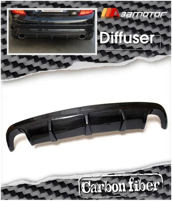 Carbon Fiber Rear Diffuser Dual fits 2008-2010 Mercedes W204 C-Class AMG Bumper - Image 1 of 2