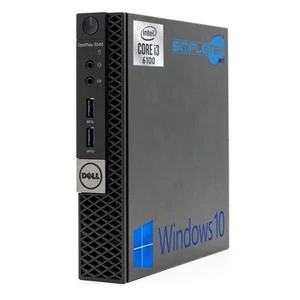 Dell 3040 Micro Mini PC Core i3 Win 10 Pro 4 GB RAM 4 TB SSD Desktop Computer - Picture 1 of 4