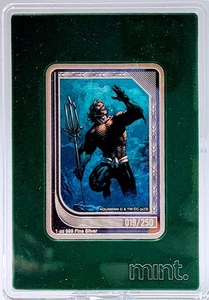 2023- AQUAMAN - LOW #019/250 - DC COMICS MINT TRADING Ioz Silver Coin GREEN - Picture 1 of 6