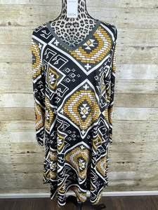 NWT LuLaRoe Women’s Medium Emily L/S Swing Dress Pockets! - Picture 1 of 6