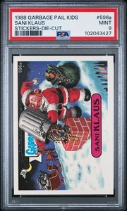 PSA 9 MINT 1988 Topps Garbage Pail Kids #596a SANI KLAUS Series 15 OS15 DIE-CUT  - Picture 1 of 2