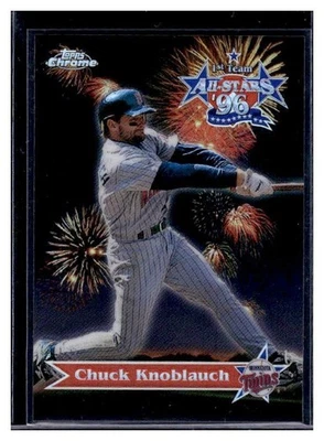 1996 Topps Chrome All-Stars #AS5 Chuck Knoblauch Refractor Minnesota Twins Foto 1 de 2