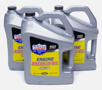 Lucas Motor Oil - High Zinc Engine Break-In SAE 30W Conventional - 5 qt Set of 3 - Image 1 of 4