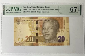 SOUTH AFRICA - P 139b - 20 RAND - ND 2016 - PMG GEM UNC 67 EPQ - NELSON MANDELA - Picture 1 of 2
