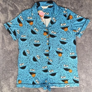 Peter Alexander Plus Womens Cookie Monster Plush Pyjamas Romper Size 1+ & 2+ NWT - Picture 1 of 12