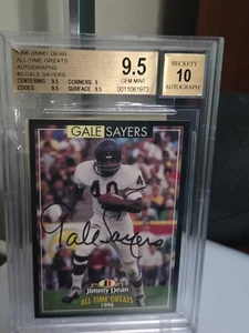 Gale Sayers signed handsigniert 1996 Jimmy Dean All Time Greats Beckett 10 - Bild 1 von 2